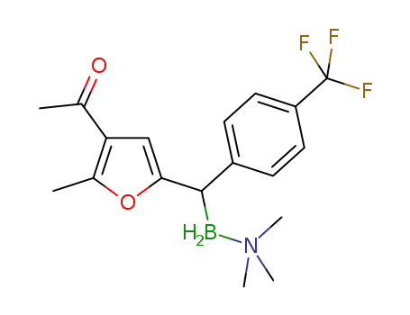 1-(5-(trimethylamine-boranyl(4-(trifluoromethyl)phenyl)methyl)-2-methylfuran-3-yl)ethan-1-one