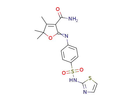 4,5,5-trimethyl-2-(4-(N-thiazol-2-ylsulfamoyl)phenylimino)-2,5-dihydrofuran-3-carboxamide