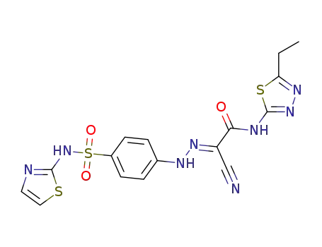 (E)-2-((5-ethyl-1,3,4-thiadiazol-2-yl)amino)-2-oxo-N-(4-(N-(thiazol-2-yl)sulfamoyl)phenyl)acetohydrazonoyl cyanide