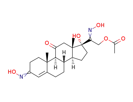 21-acetoxy-17-hydroxy-pregn-4-ene-3,11,20-trione-3,20-dioxime