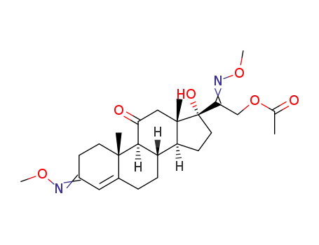 21-acetoxy-17-hydroxy-pregn-4-ene-3,11,20-trione-3,20-bis-(O-methyl oxime )