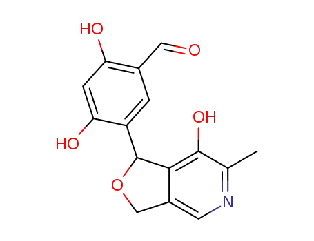 2,4-dihydroxy-5-(7-hydroxy-6-methyl-1,3-dihydrofuro[3,4-c]pyridin-1-yl)benzaldehyde