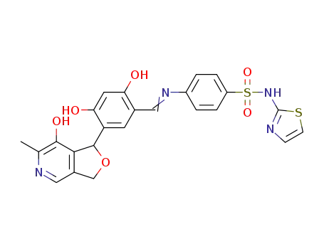 4-({2,4-dihydroxy-5-(7-hydroxy-6-methyl-1,3-dihydrofuro[3,4-c]pyridin-1-yl)benzylidene}amino)-N-(thiazol-2-yl)benzenesulfonamide