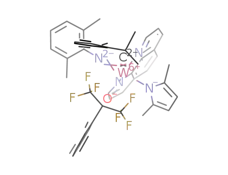 (2-trifluoromethyl-2-phenyl-1,1,1-trifluoroethoxy)-2,6-dimethylphenylimide tungsten (VI) (2,5-dimethylpyrrolide)(neophylidene)(1,10-phenanthroline)