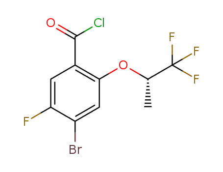 4-bromo-5-fluoro-2-{[(2S)-1,1,1-trifluoropropan-2-yl]oxy}benzoyl chloride