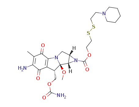 2-((2-(piperidin-1-yl)ethyl)disulfanyl)ethyl(1aS,8S,8aR,8bS)-6-amino-8-((carbamoyloxy)methyl)-8a-methoxy-5-methyl-4,7-dioxo-1a,4,7,8,8a,8b-hexahydroazirino [2’,3’:3,4]pyrrolo[1,2-a]indole-1(2H)-carboxylate
