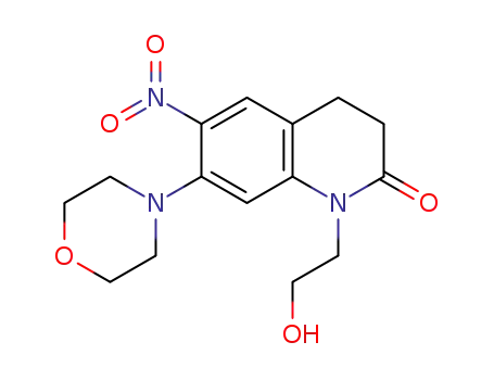 1-(2-hydroxyethyl)-7-morpholino-6-nitro-3,4-dihydroquinolin-2(1H)-one