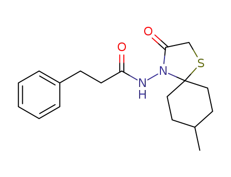 N‐(8‐methyl‐3‐oxo‐1‐thia‐4‐azaspiro[4.5]decan‐4‐yl)‐3‐phenylpropanamide