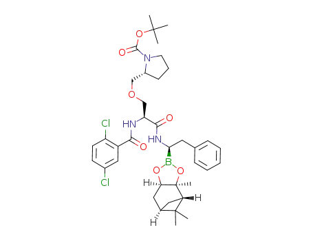 tert-butyl (2R)-2-[[(2S)-2-[(2,5-dichlorophenyl)formamido]-2-[[(1R)-2-phenyl-1-[(1S,2S,6R,8R)-2,9,9-trimethyl-3,5-dioxa-4-boratricyclo[6.1.1.0^[2,6]]decan-4-yl]ethyl]carbamoyl]ethoxy]methyl]pyrrolidine-1-carboxylate
