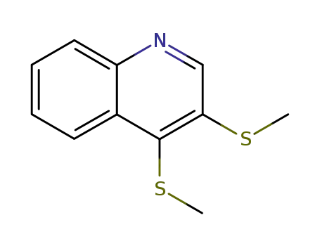 Molecular Structure of 74579-34-3 (Quinoline, 3,4-bis(methylthio)-)