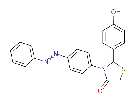 2-(4-hydroxyphenyl)-3-(4-(phenyldiazenyl)phenyl)thiazolidin-4-one