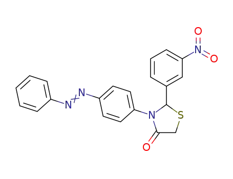 2-(3-nitrophenyl)-3-(4-(phenyldiazenyl)phenyl)thiazolidin-4-one