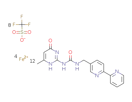 12C17H16N6O2*4Fe(2+)*8CF3O3S(1-)