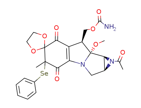 1a-acetyl-7-demethoxy-6,7-dihydro-7,7-(ethylenedioxy)-6-(phenylselenyl)mitomycin A