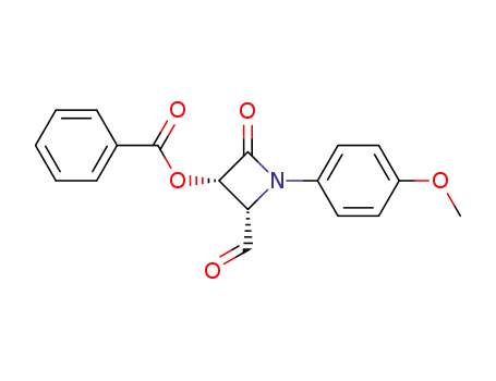 Benzoic acid (2S,3S)-2-formyl-1-(4-methoxy-phenyl)-4-oxo-azetidin-3-yl ester