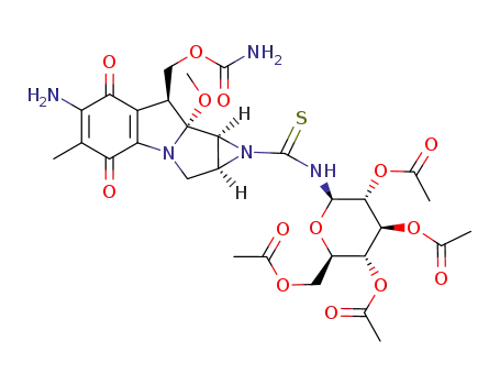 N-(tetra-O-acetylglucopyranosyl)-1a-mitomycin C carbothioamide