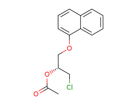 Molecular Structure of 108508-19-6 (2-Propanol, 1-chloro-3-(1-naphthalenyloxy)-, acetate, (R)-)