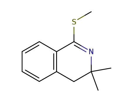 Molecular Structure of 132628-97-8 (Isoquinoline, 3,4-dihydro-3,3-dimethyl-1-(methylthio)-)