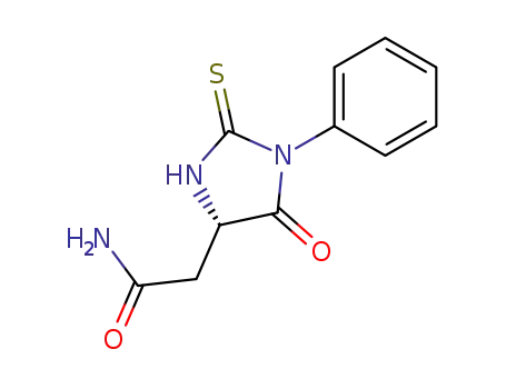 2-(5-oxo-1-phenyl-2-thioxoimidazolidin-4-yl)acetamide