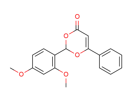 Molecular Structure of 77092-04-7 (4H-1,3-Dioxin-4-one, 2-(2,4-dimethoxyphenyl)-6-phenyl-)