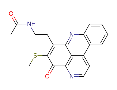 Molecular Structure of 123794-30-9 (N-{2-[5-(methylsulfanyl)-4-oxo-4H-pyrido[2,3,4-kl]acridin-6-yl]ethyl}acetamide)