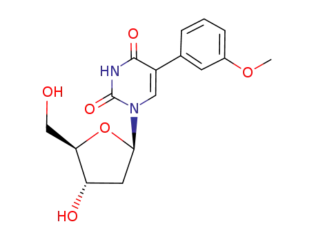 Molecular Structure of 92510-79-7 (Uridine, 2'-deoxy-5-(3-methoxyphenyl)-)