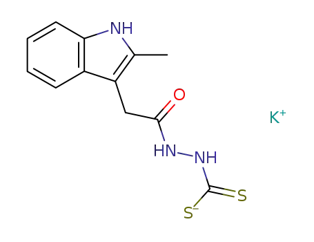 Molecular Structure of 88351-79-5 (1H-Indole-3-acetic acid, 2-methyl-, 2-(dithiocarboxy)hydrazide,
monopotassium salt)