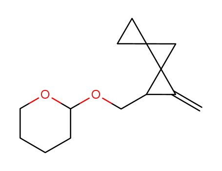 Molecular Structure of 137943-57-8 (2H-Pyran, tetrahydro-2-[(2-methylenedispiro[2.0.2.1]hept-1-yl)methoxy]-)