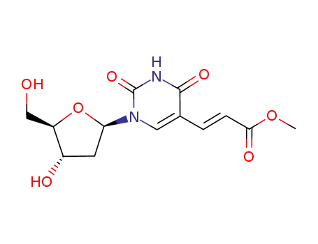 2-Propenoic acid,3-[1-(2-deoxy-b-D-erythro-pentofuranosyl)-1,2,3,4-tetrahydro-2,4-dioxo-5-pyrimidinyl]-,methyl ester, (2E)-