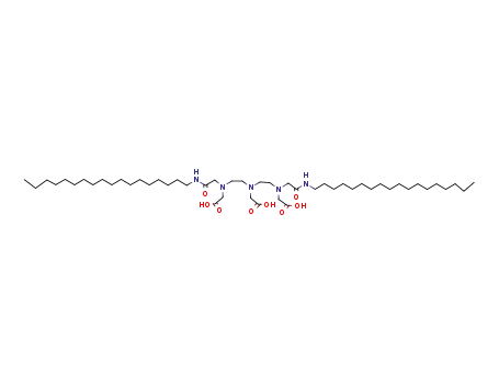 Molecular Structure of 135546-68-8 (3,6,9,12-Tetraazatriacontanoic acid,
6,9-bis(carboxymethyl)-3-[2-(octadecylamino)-2-oxoethyl]-11-oxo-)