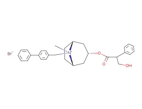 8-Azoniabicyclo[3.2.1]octane,8-([1,1'-biphenyl]-4-ylmethyl)-3-(3-hydroxy-1-oxo-2-phenylpropoxy)-8-methyl-,bromide (1:1), (3-endo)-