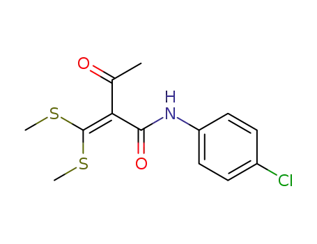 Molecular Structure of 146140-56-9 (Butanamide, 2-[bis(methylthio)methylene]-N-(4-chlorophenyl)-3-oxo-)