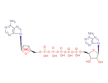 {[(2R,3S,4R)-5-(6-amino-9H-purin-9-yl)-3,4-dihydroxyoxolan-2-yl]methoxy}[({[({[({[(3S,4R,5R)-5-(6-amino-9H-purin-9-yl)-3,4-dihydroxyoxolan-2-yl]methoxy}(hydroxy)phosphoryl)oxy](hydroxy)phosphoryl}oxy)(hydroxy)phosphoryl]oxy}(hydroxy)phosphoryl)oxy]phosphinic acid