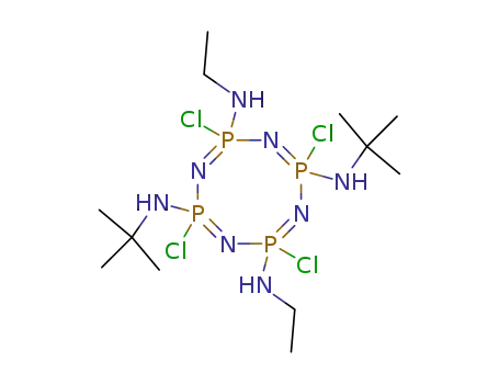 N,N''-Di-tert-butyl-2,4,6,8-tetrachloro-N',N'''-diethyl-2λ5,4λ5,6λ5,8λ5-[1,3,5,7,2,4,6,8]tetrazatetraphosphocine-2,4,6,8-tetraamine
