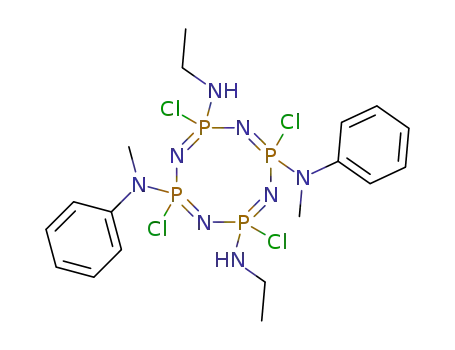 2,4,6,8-Tetrachloro-N,N''-diethyl-N',N'''-dimethyl-N',N'''-diphenyl-2λ5,4λ5,6λ5,8λ5-[1,3,5,7,2,4,6,8]tetrazatetraphosphocine-2,4,6,8-tetraamine
