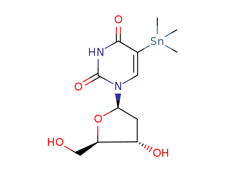 Molecular Structure of 146629-34-7 (5-(TriMethylstannyl)-2'-deoxyuridine)