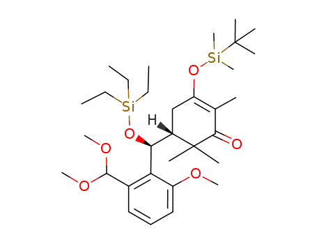 (R)-3-(tert-Butyl-dimethyl-silanyloxy)-5-[(S)-(2-dimethoxymethyl-6-methoxy-phenyl)-triethylsilanyloxy-methyl]-2,6,6-trimethyl-cyclohex-2-enone