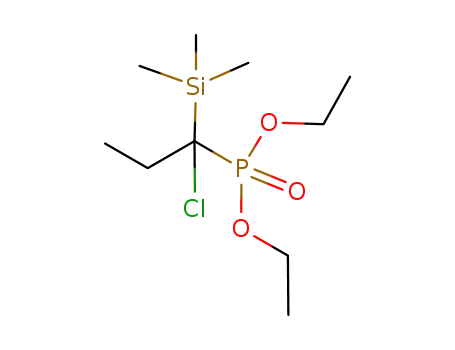 (1-Chloro-1-trimethylsilanyl-propyl)-phosphonic acid diethyl ester