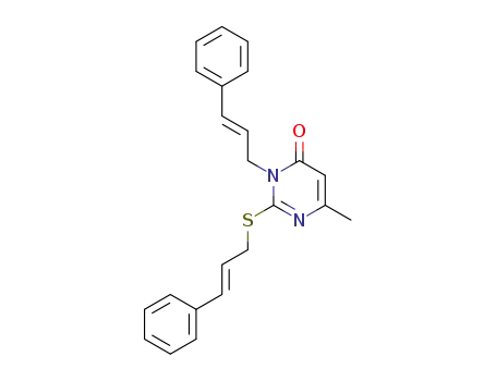 2-<(E)-cinnamylthio>-3-<(E)-cinnamyl>-6-methylpyrimidin-4-one