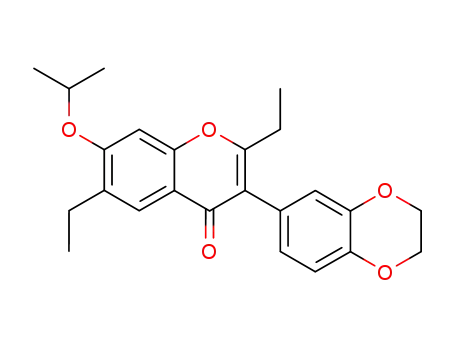 3-(2,3-Dihydro-benzo[1,4]dioxin-6-yl)-2,6-diethyl-7-isopropoxy-chromen-4-one