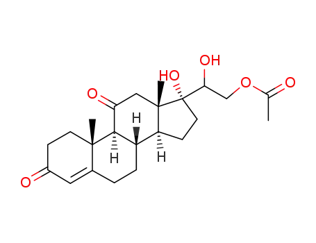 Acetic acid 2-hydroxy-2-((8S,9S,10R,13S,14S,17R)-17-hydroxy-10,13-dimethyl-3,11-dioxo-2,3,6,7,8,9,10,11,12,13,14,15,16,17-tetradecahydro-1H-cyclopenta[a]phenanthren-17-yl)-ethyl ester