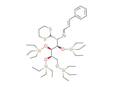 ((1R,2R,3S,4R)-1-[1,3]Dithian-2-yl-2,3,4,5-tetrakis-triethylsilanyloxy-pentyl)-[(E)-3-phenyl-prop-2-en-(E)-ylidene]-amine