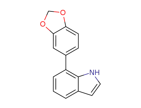 Molecular Structure of 173267-18-0 (1H-Indole, 7-(1,3-benzodioxol-5-yl)-)