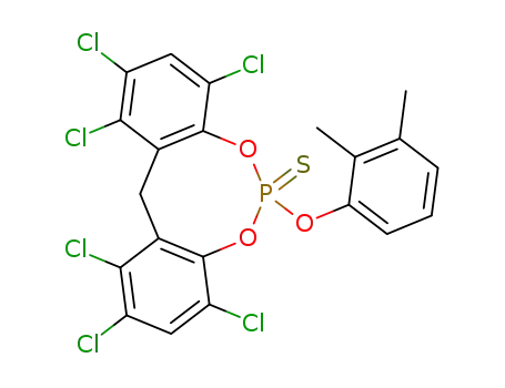 1,2,4,8,10,11-Hexachloro-6-(2,3-dimethyl-phenoxy)-12H-5,7-dioxa-6-phospha-dibenzo[a,d]cyclooctene 6-sulfide