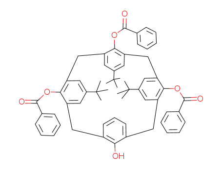 25,26,27-tribenzoyloxy-28-hydroxy-5,11,17-tri-(tert-butyl)calix[4]arene