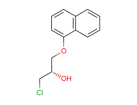 Molecular Structure of 132005-35-7 (2-Propanol, 1-chloro-3-(1-naphthalenyloxy)-, (S)-)