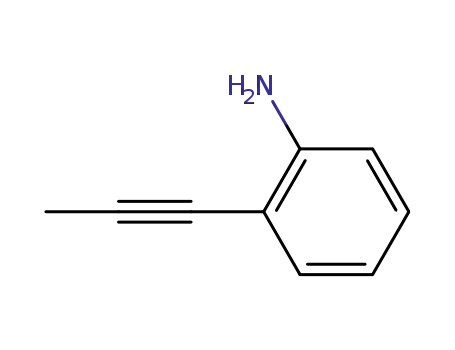 Molecular Structure of 220465-91-8 (Benzenamine, 2-(1-propynyl)- (9CI))