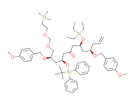 (2R,4S,8S,10R)-4-(tert-Butyl-diphenyl-silanyloxy)-2,10-bis-(4-methoxy-benzyloxy)-8-triethylsilanyloxy-1-(2-trimethylsilanyl-ethoxymethoxy)-tridec-12-en-6-one