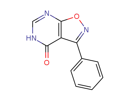Molecular Structure of 15832-30-1 (Isoxazolo[5,4-d]pyrimidin-4(5H)-one, 3-phenyl-)