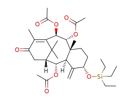 Acetic acid (1R,2R,3R,5S,8R,9R,10R)-2,10-diacetoxy-8,12,15,15-tetramethyl-4-methylene-13-oxo-5-triethylsilanyloxy-tricyclo[9.3.1.03,8]pentadec-11-en-9-yl ester